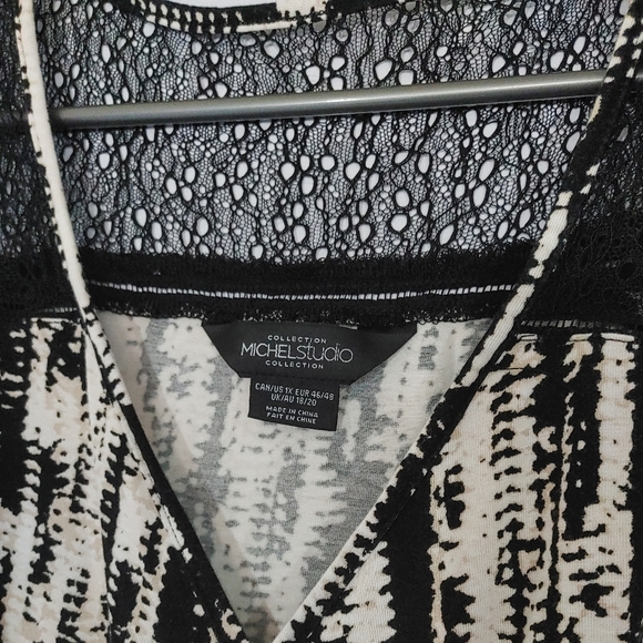 Michel Studio 3/4 Lace Sleeve Top - Picture 5 of 7